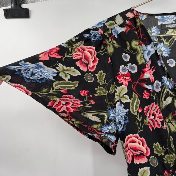 Missguided Plus Floral Wrap Over Dress Size 18 NWT - Picture 7 of 12